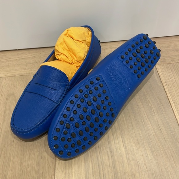 Tods Electric Blue Loafers 37 - Picture 2 of 4